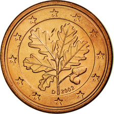 GERMANY - FEDERAL REPUBLIC, Euro Cent, 2002, MS(63), Copper Plated Steel, KM:207