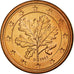 GERMANY - FEDERAL REPUBLIC, Euro Cent, 2002, MS(63), Copper Plated Steel, KM:207