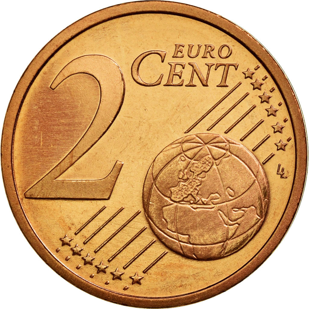 GERMANY - FEDERAL REPUBLIC, 2 Euro Cent, 2002, MS(63), Copper Plated Steel