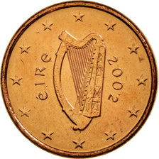 IRELAND REPUBLIC, Euro Cent, 2002, MS(63), Copper Plated Steel, KM:32