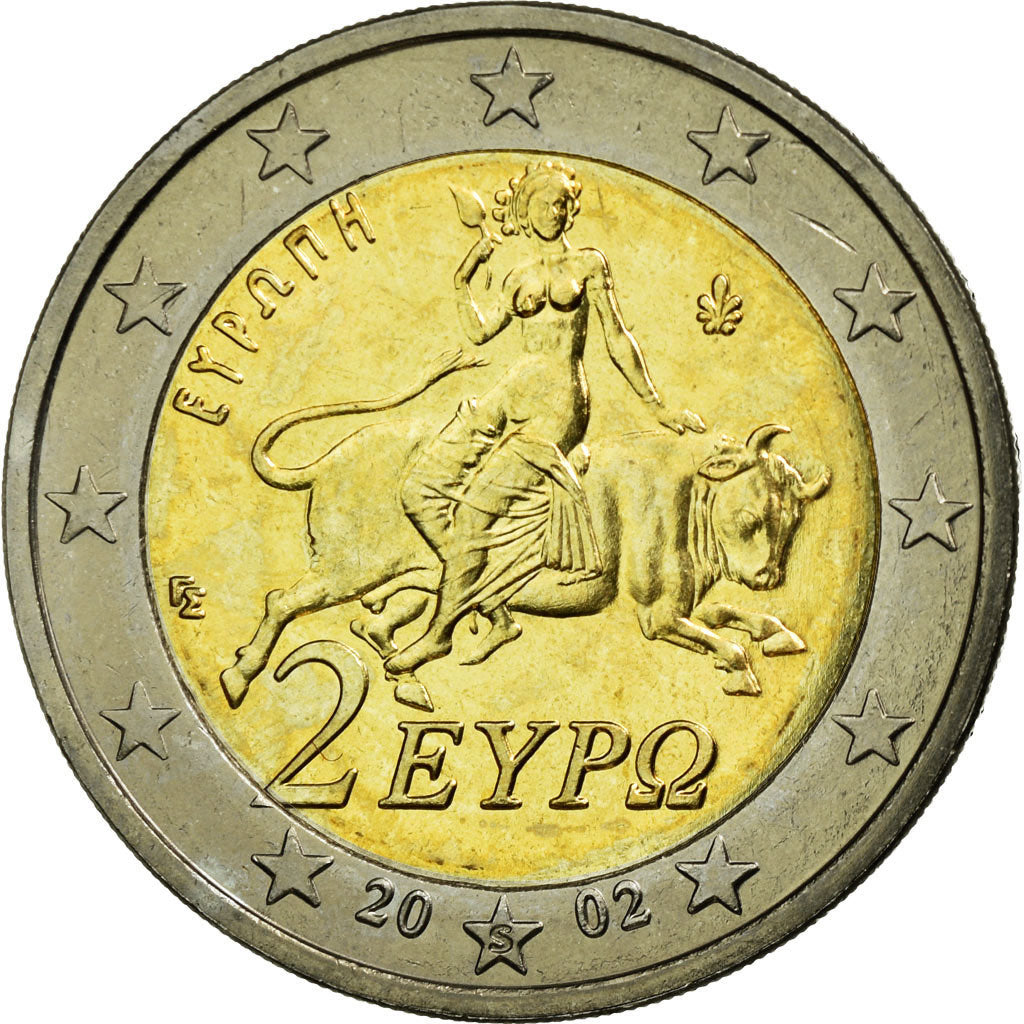 Grecia, 2 Euro, 2002, SPL, Bi-metallico, KM:188