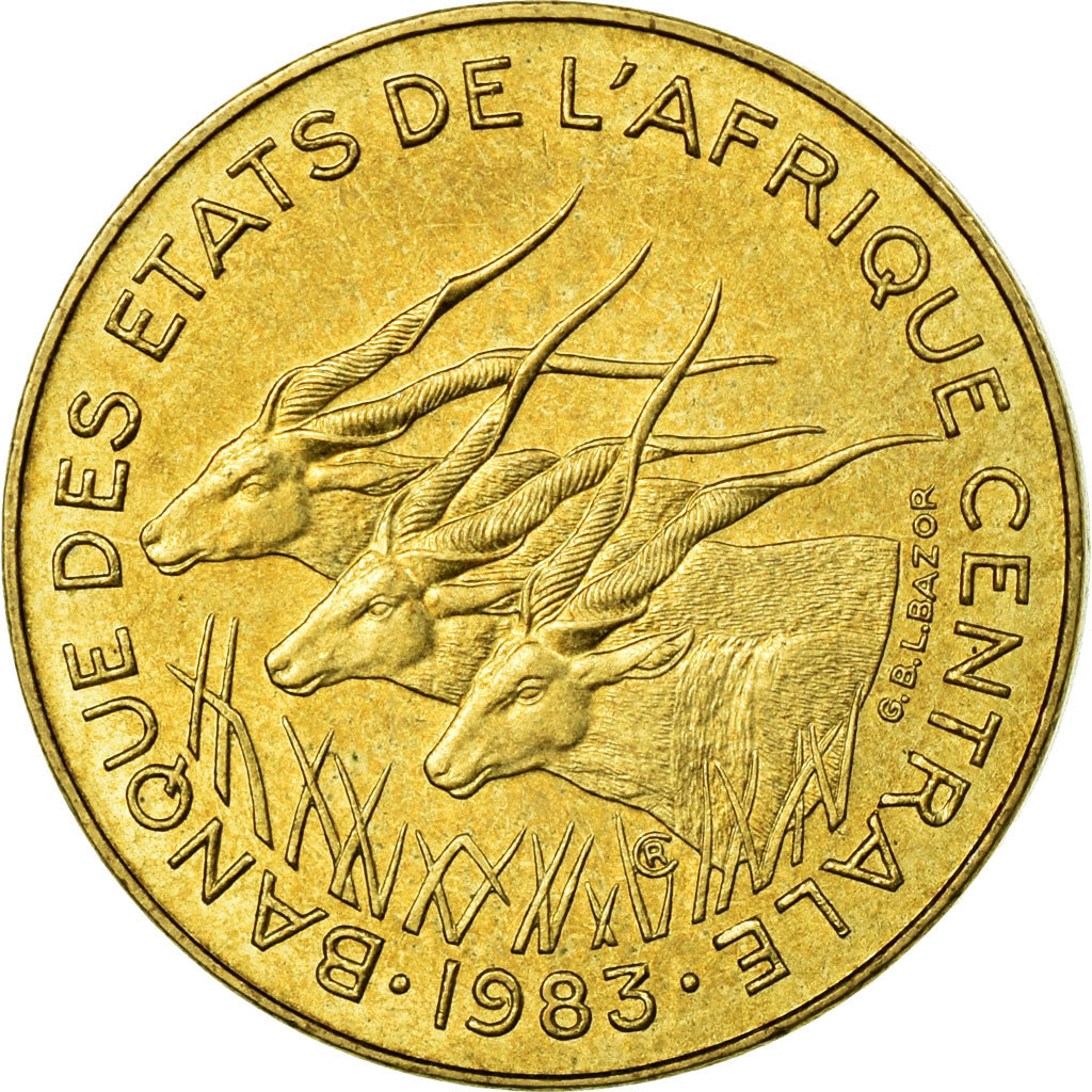 Münze, Zentralafrikanische Staaten, 5 Francs, 1983, Paris, SS, Aluminum-Bronze