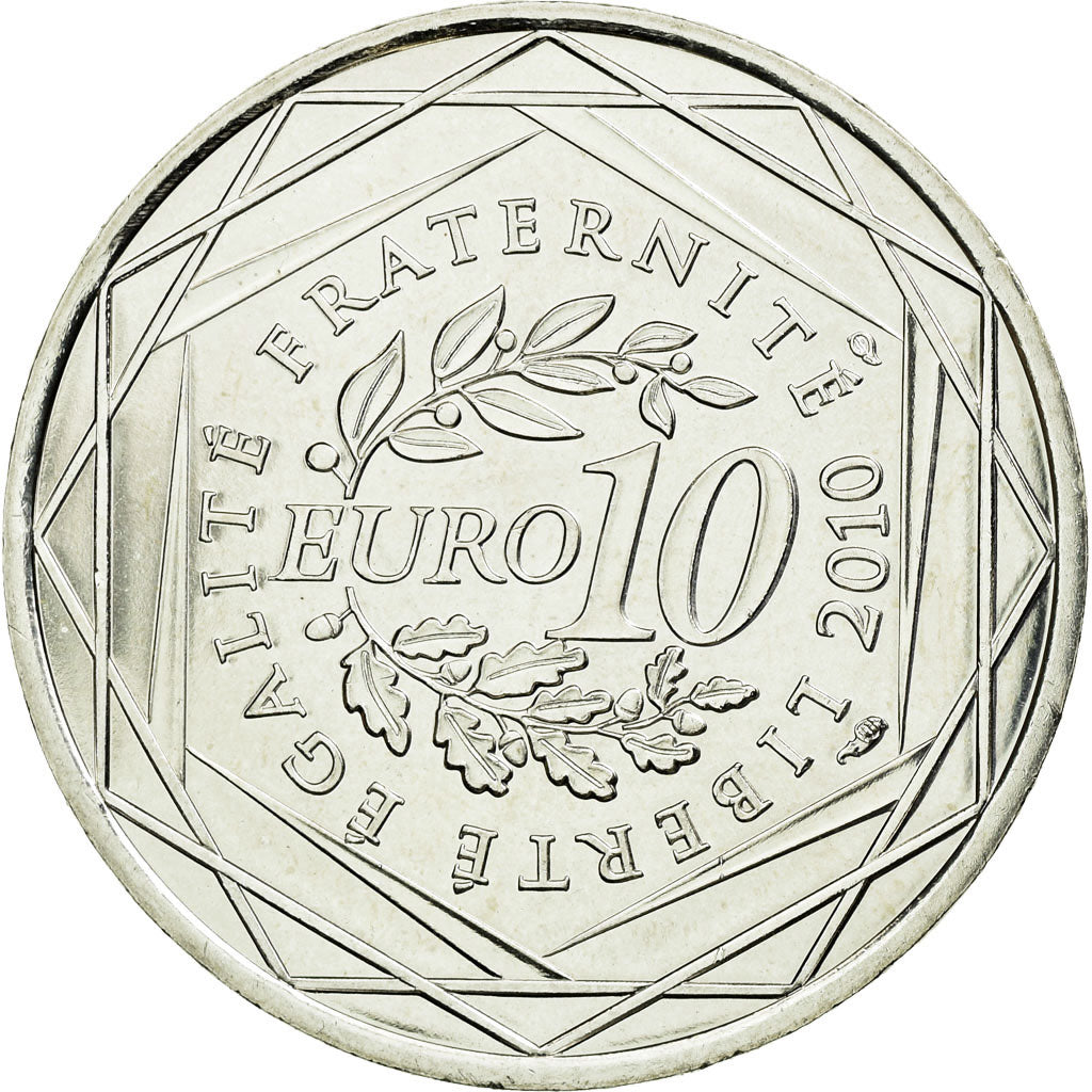 Coin, France, 10 Euro, Champagne-Ardenne, 2010, MS(63), Silver, KM:1651