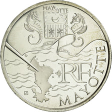 France, 10 Euro, Mayotte, 2011, MS(63), Silver, KM:1726