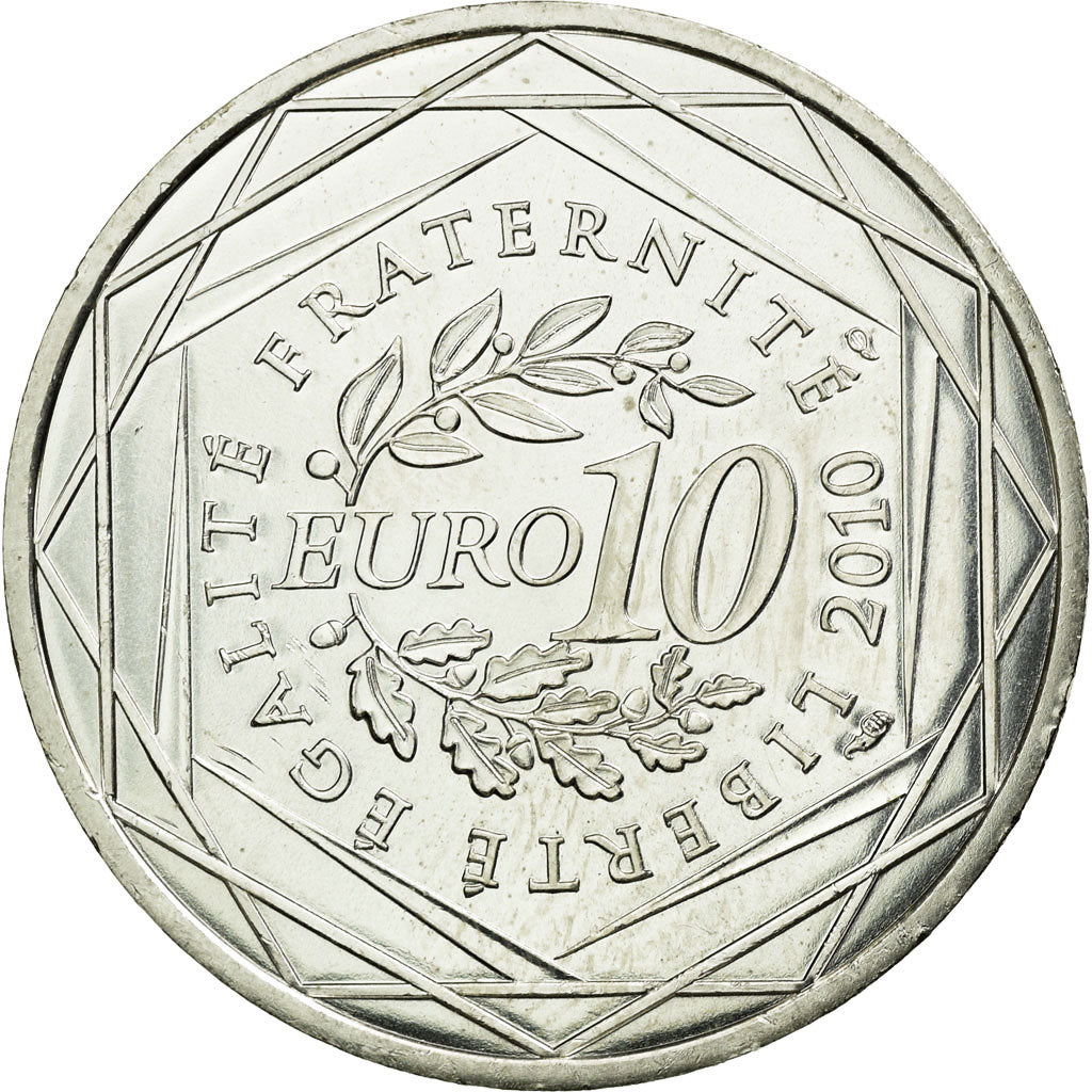 Coin, France, 10 Euro, 2010, MS(63), Silver, KM:1662