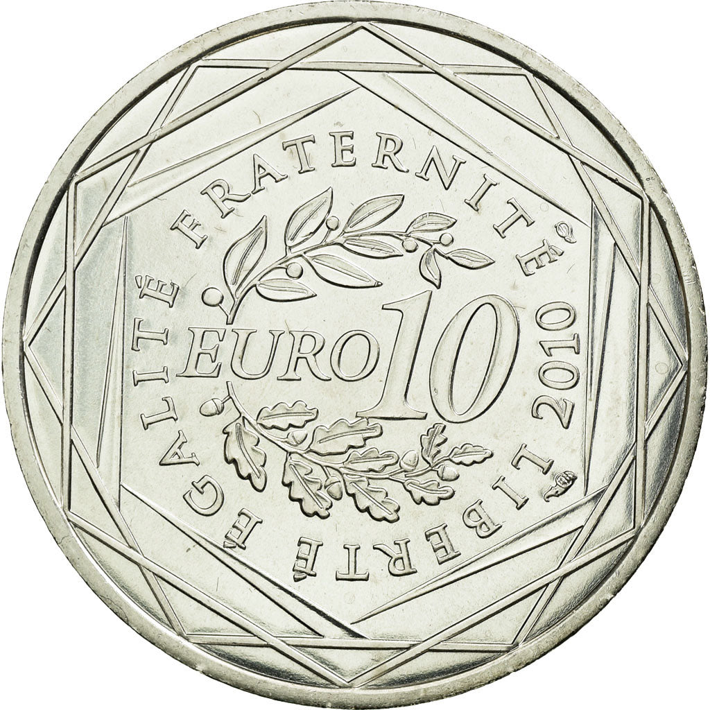 Coin, France, 10 Euro, 2010, MS(63), Silver, KM:1662