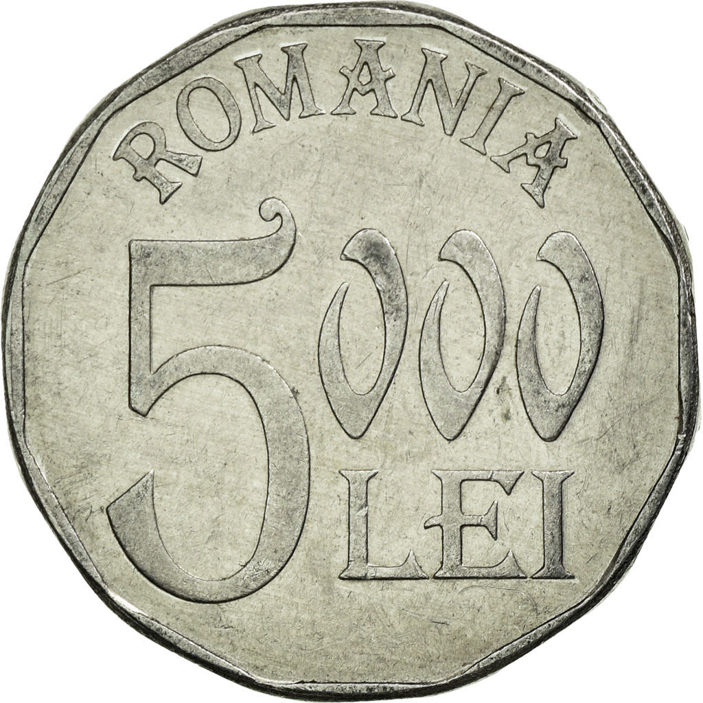 Coin, Romania, 5000 Lei, 2003, Bucharest, EF(40-45), Aluminum, KM:158