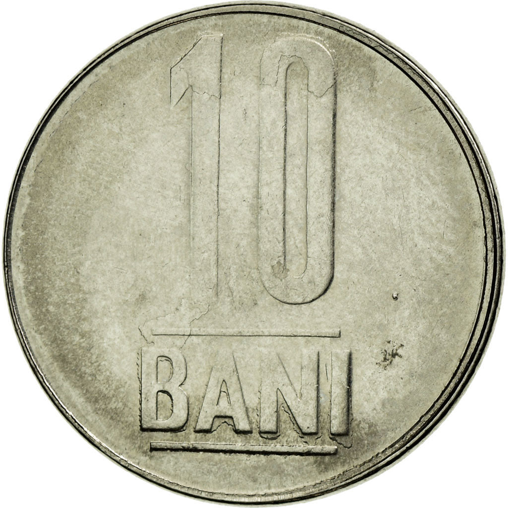 Coin, Romania, 10 Bani, 2005, Bucharest, AU(55-58), Nickel plated steel, KM:191