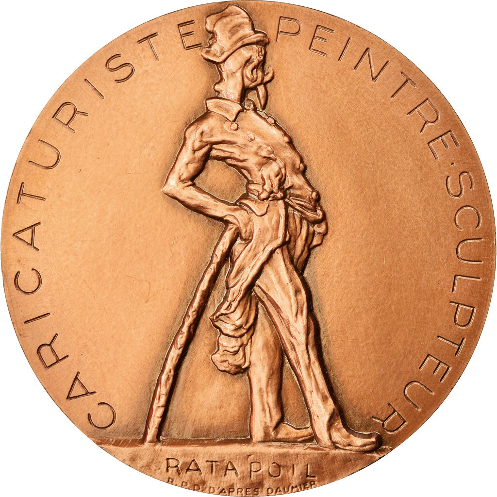 Frankreich, Medaille, Honoré Daumier, Sculpteur, Arts & Culture, Duchemin, UNZ