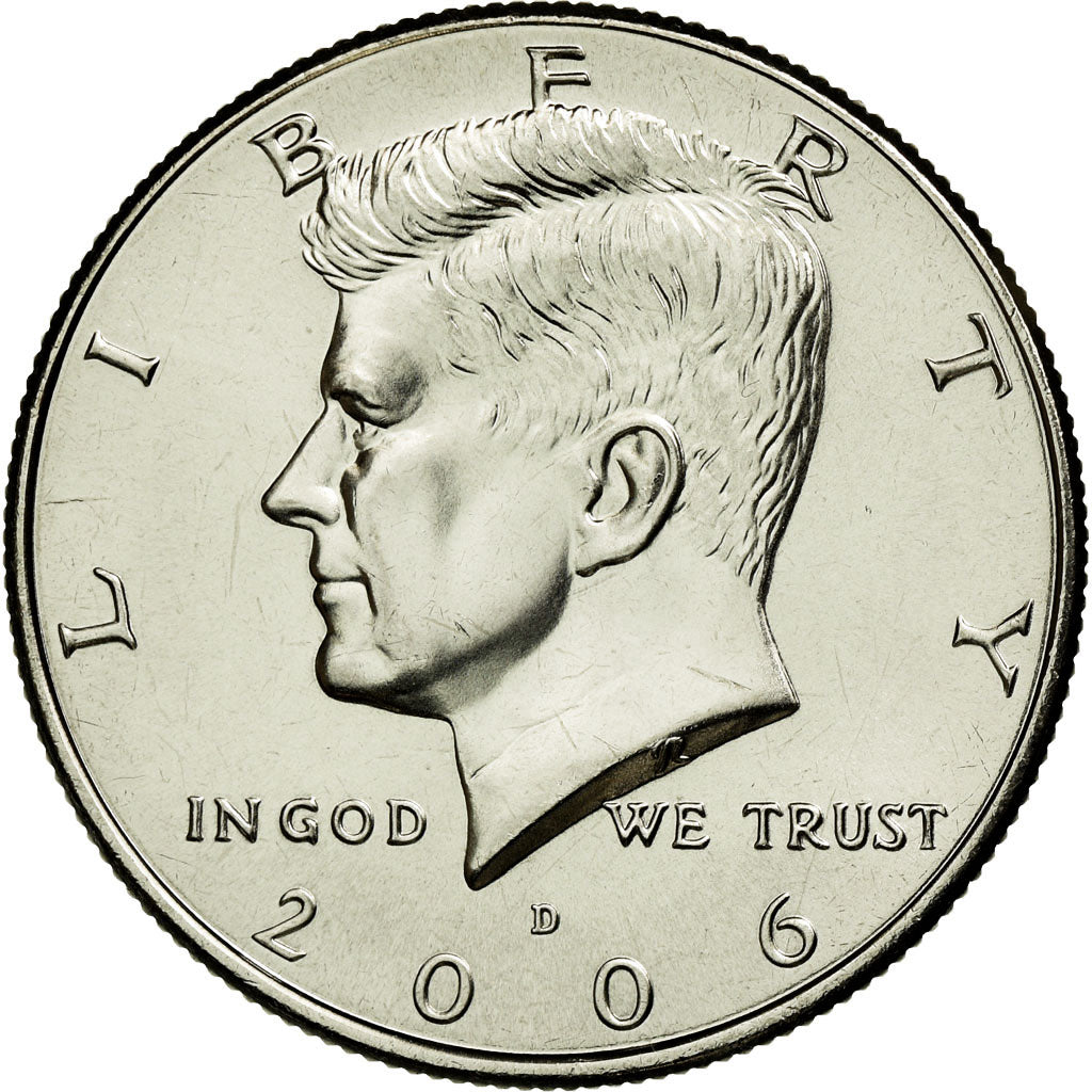 Coin, United States, Kennedy Half Dollar, Half Dollar, 2006, U.S. Mint, Denver