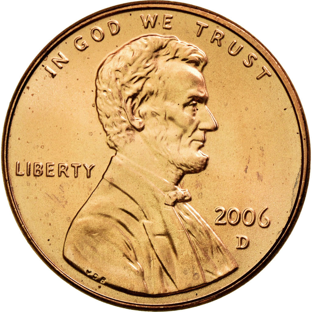 Coin, United States, Lincoln Cent, Cent, 2006, U.S. Mint, Denver, MS(65-70)