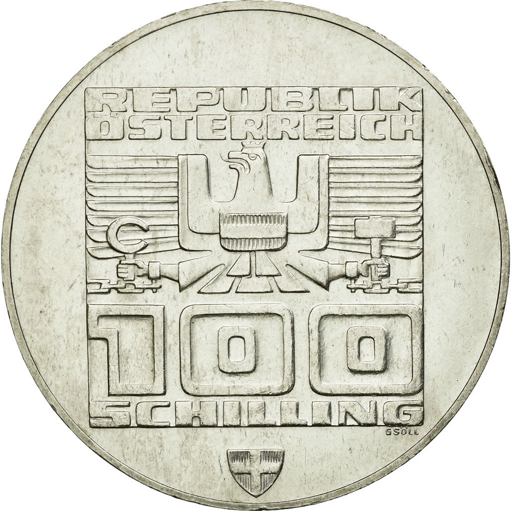 Moneta, Austria, 100 Schilling, 1976, MS(63), Srebro, KM:2929