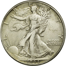 Coin, United States, Walking Liberty Half Dollar, Half Dollar, 1944, U.S. Mint