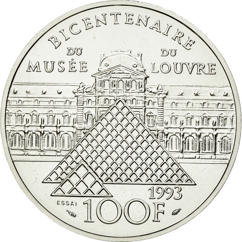 Coin, France, Vénus de Milo, 100 Francs, 1993, ESSAI, MS(65-70), Silver