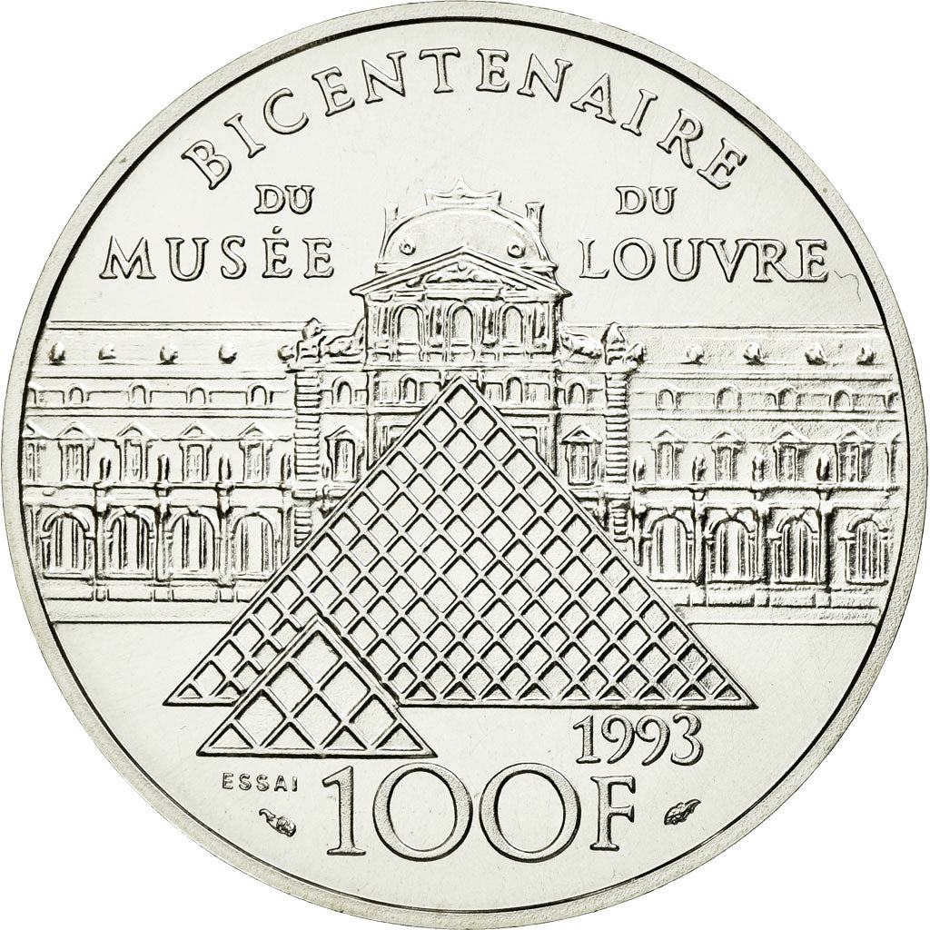 Coin, France, Vénus de Milo, 100 Francs, 1993, ESSAI, MS(65-70), Silver