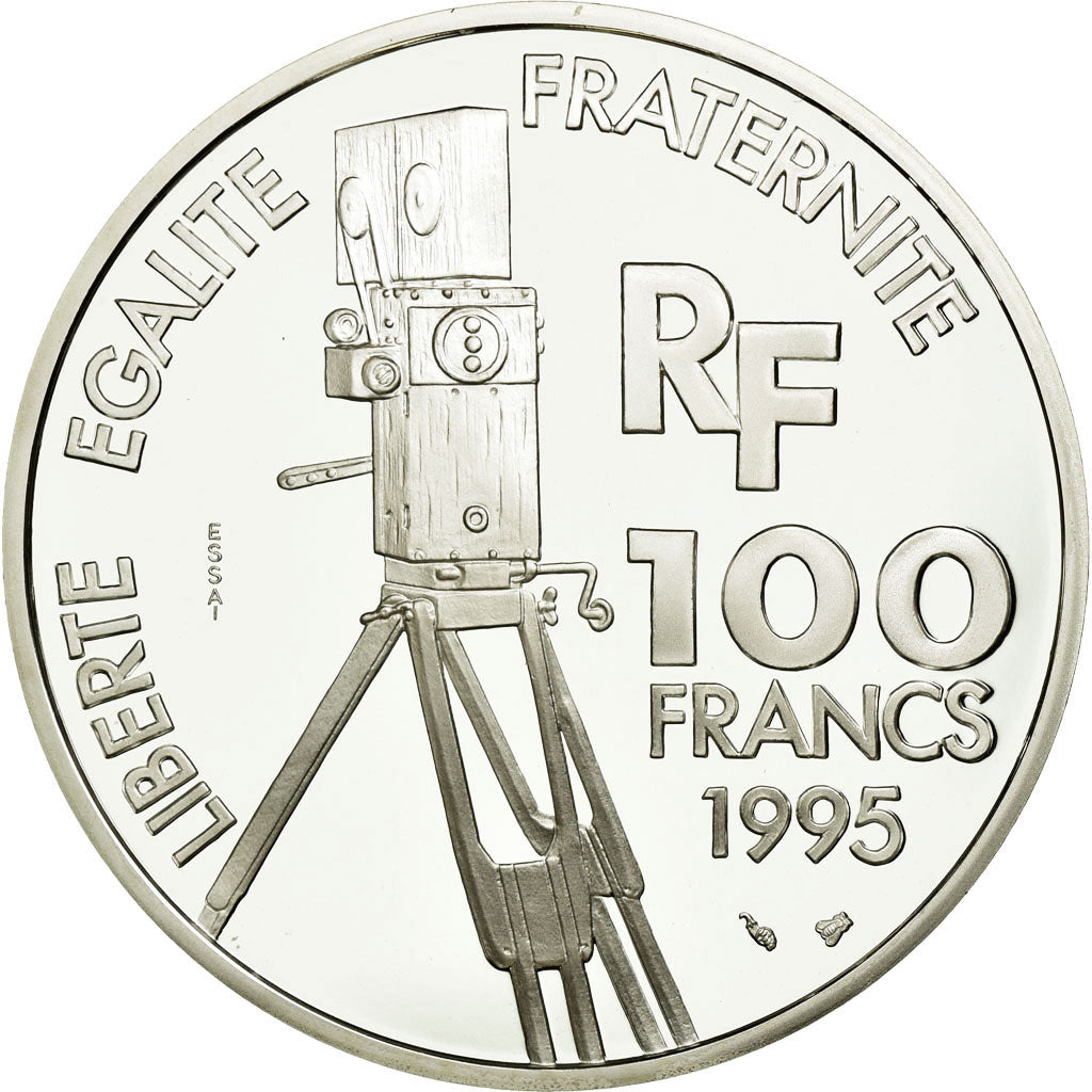 Coin, France, 100 Francs, 1995, ESSAI, MS(65-70), Silver, KM:1076