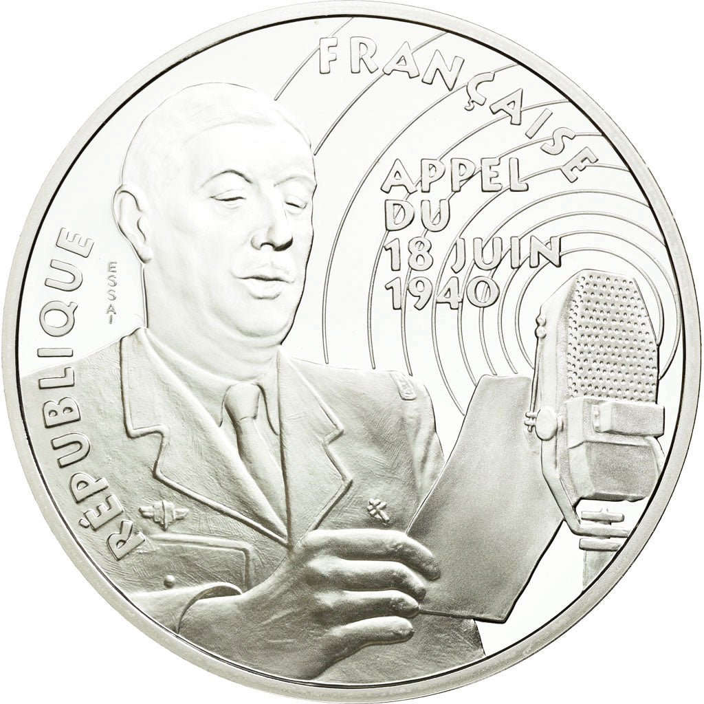 Coin, France, Général De Gaulle, 100 Francs, 1994, ESSAI, MS(65-70), Silver
