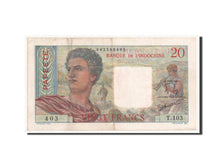 Billet, Tahiti, 20 Francs, 1963, TTB
