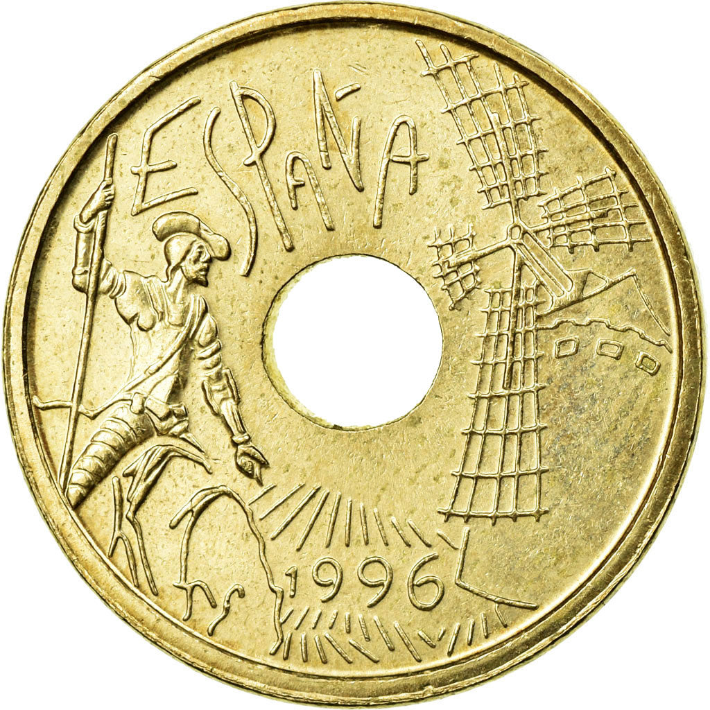 Monnaie, Espagne, Juan Carlos I, 25 Pesetas, 1996, Madrid, SUP, Aluminum-Bronze