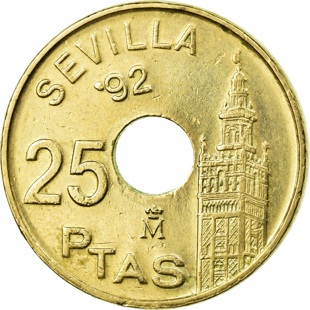 Moneda, España, Juan Carlos I, 25 Pesetas, 1992, Madrid, EBC, Aluminio -