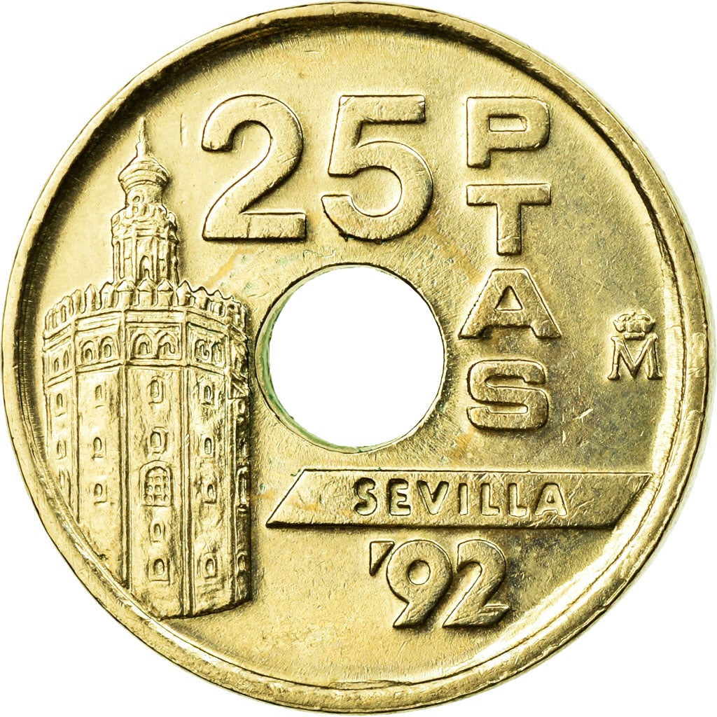 Moneda, España, Juan Carlos I, 25 Pesetas, 1992, Madrid, EBC, Aluminio -