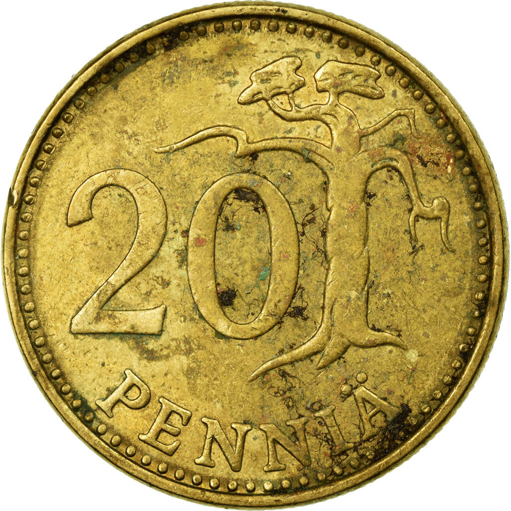 Coin, Finland, 20 Pennia, 1982, EF(40-45), Aluminum-Bronze, KM:47