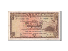 Billet, Hong Kong, 5 Dollars, 1965, TB+