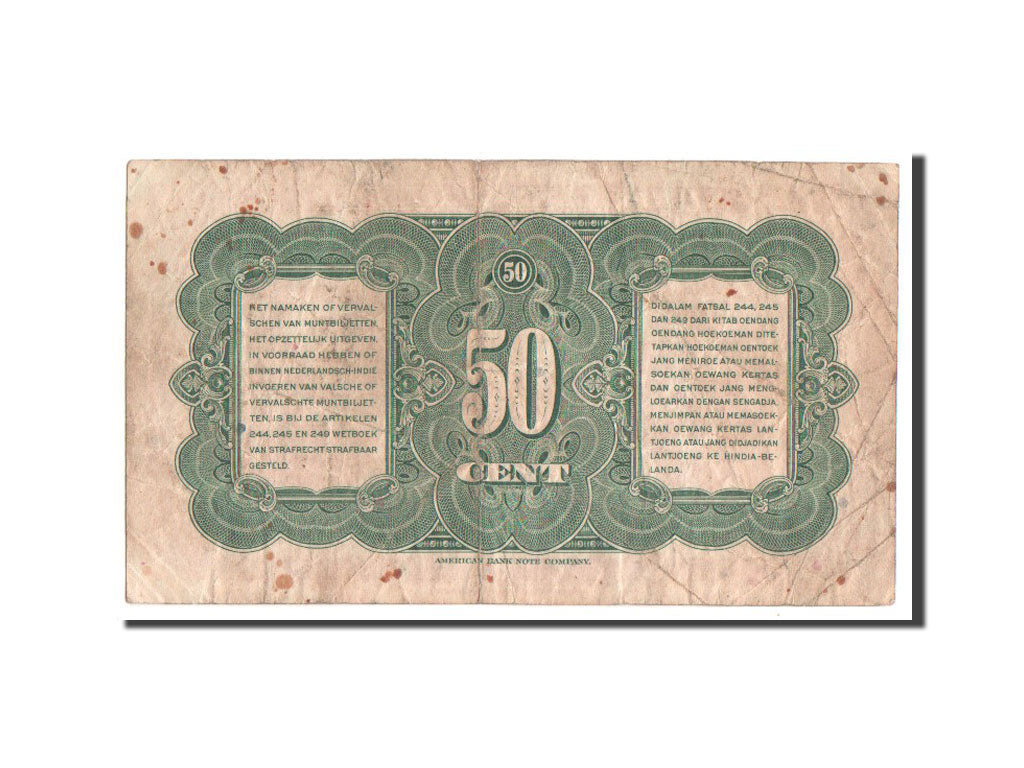 Netherlands Indies, 50 Cents, 1943, KM #110a, VF(30-35), FJ