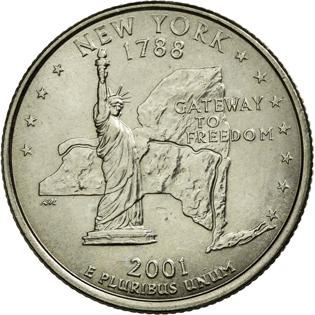 Moneta, Stati Uniti, Quarter, 2001, U.S. Mint, Denver, BB, Rame ricoperto in