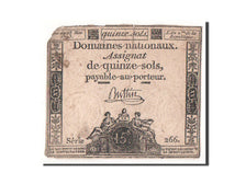 France, 15 Sols, 1792, KM #A65, 1792-10-24, VF(20-25), Lafaurie #160, France,...