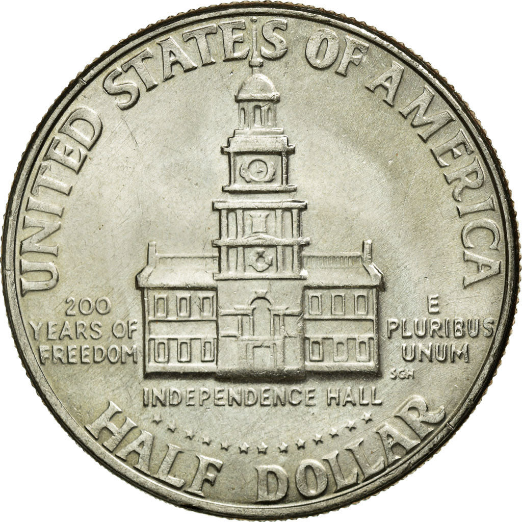 Coin, United States, Kennedy Half Dollar, Half Dollar, 1976, U.S. Mint