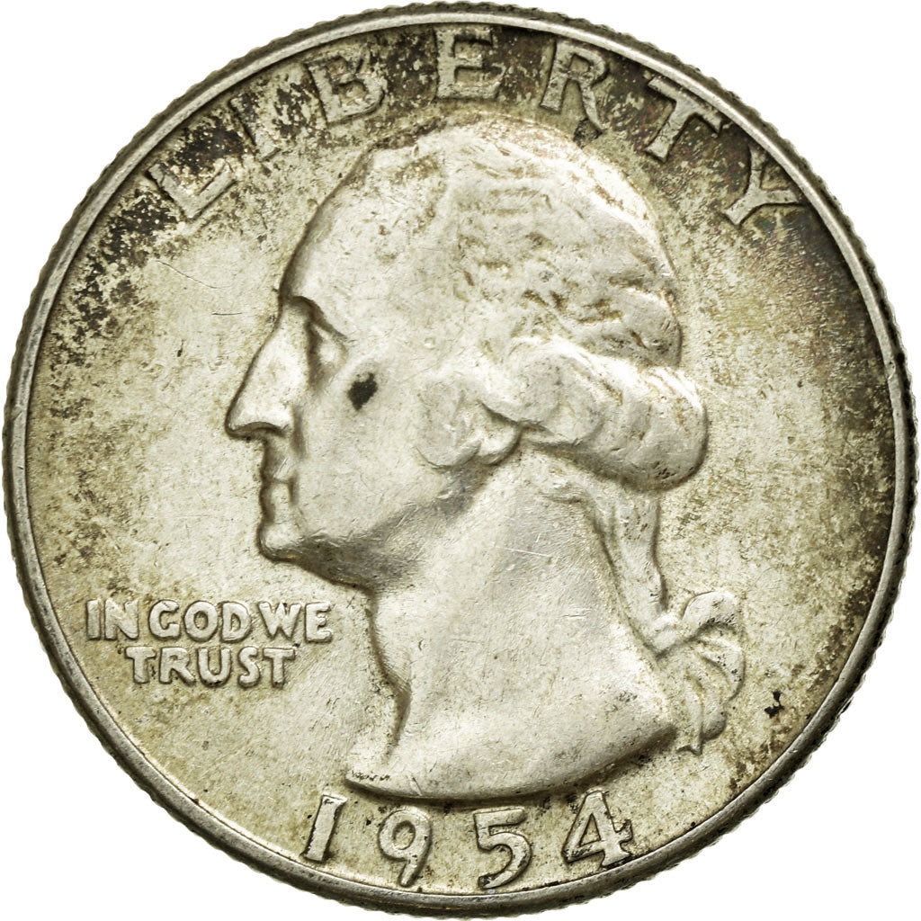 Coin, United States, Washington Quarter, Quarter, 1954, U.S. Mint, Philadelphia