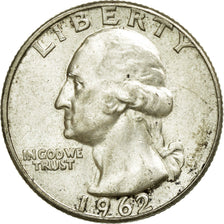 Coin, United States, Washington Quarter, Quarter, 1962, U.S. Mint, Philadelphia
