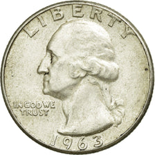 Coin, United States, Washington Quarter, Quarter, 1963, U.S. Mint, Philadelphia