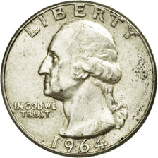 Coin, United States, Washington Quarter, Quarter, 1964, U.S. Mint, Philadelphia
