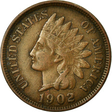 Coin, United States, Indian Head Cent, Cent, 1902, U.S. Mint, Philadelphia