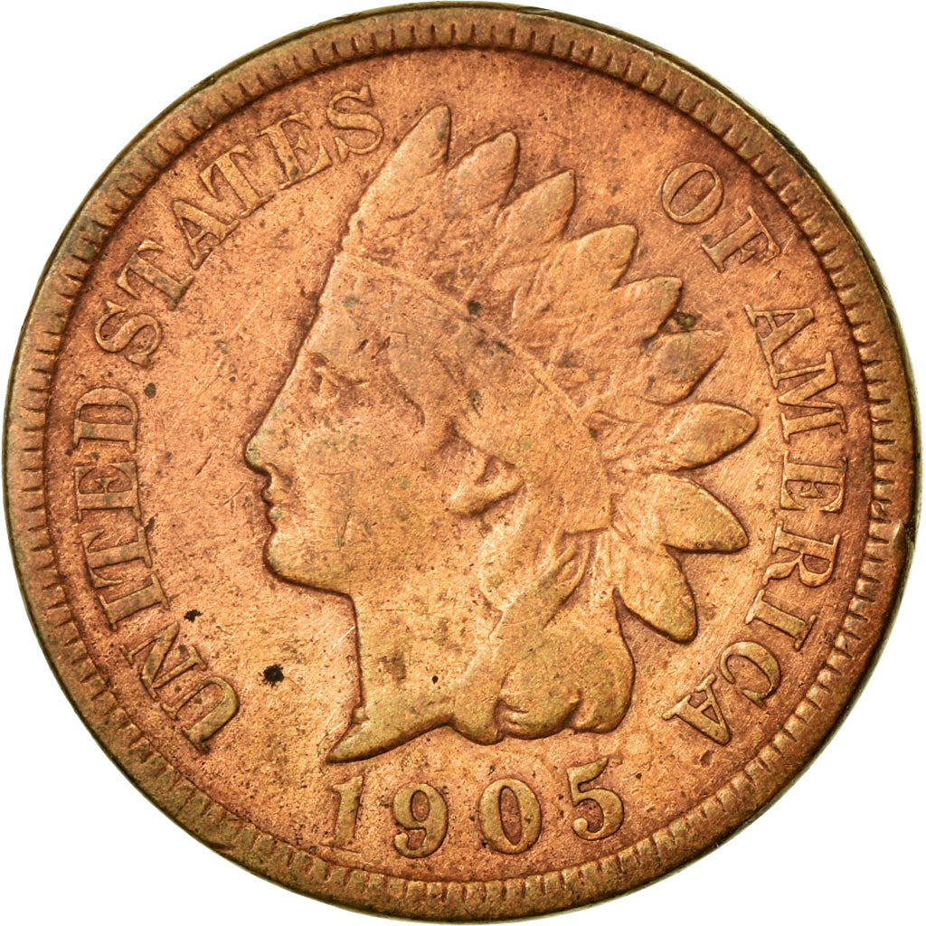 Coin, United States, Indian Head Cent, Cent, 1905, U.S. Mint, Philadelphia
