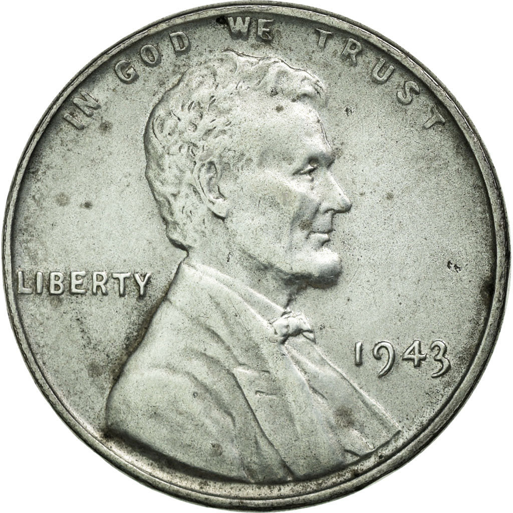 Coin, United States, Lincoln Cent, Cent, 1943, U.S. Mint, Philadelphia