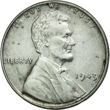 Coin, United States, Lincoln Cent, Cent, 1943, U.S. Mint, Philadelphia