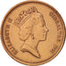 Münze, Gibraltar, Elizabeth II, 2 Pence, 1991, SS+, Bronze, KM:21