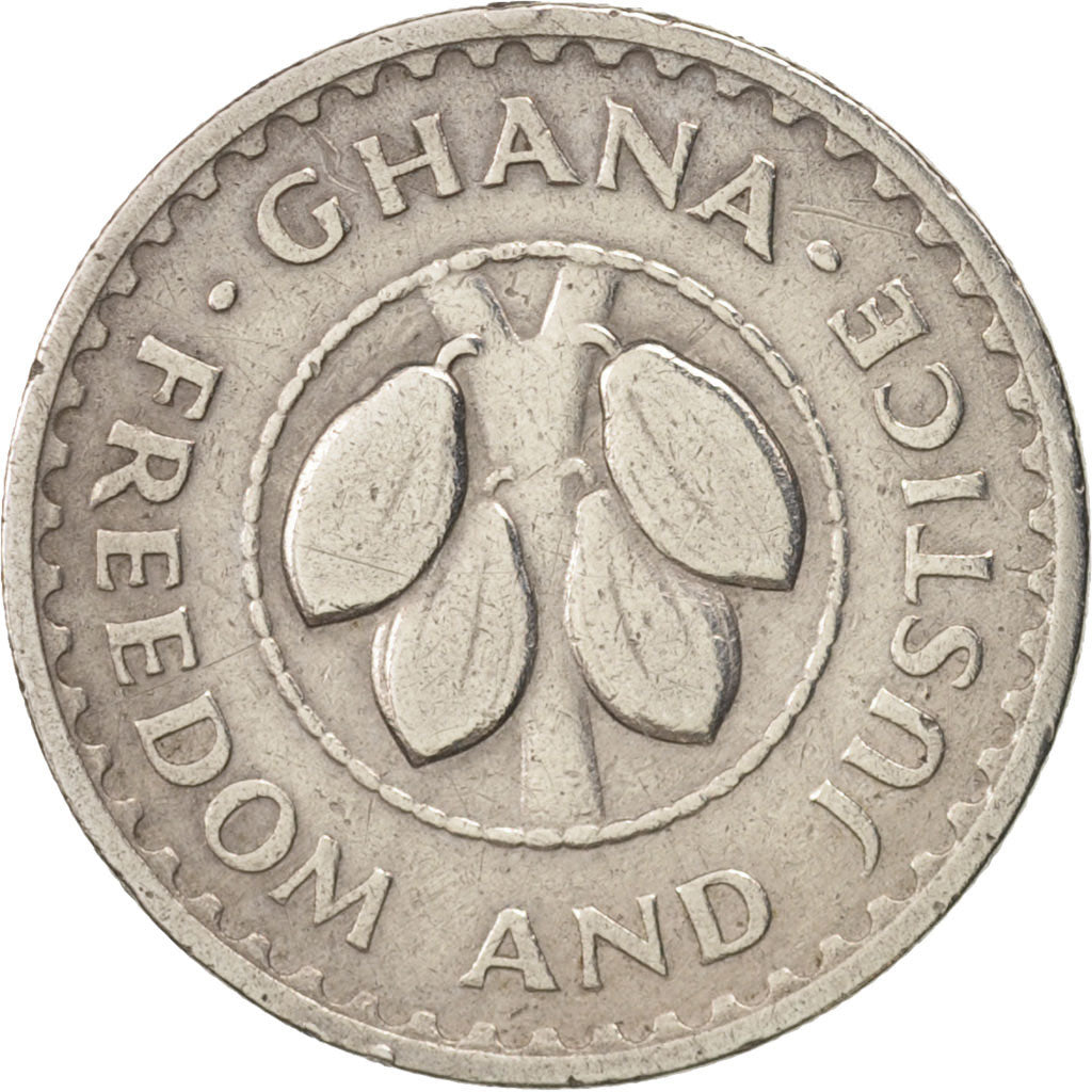 Ghana, 5 Pesewas, 1967, AU(50-53), Copper-nickel, KM:15