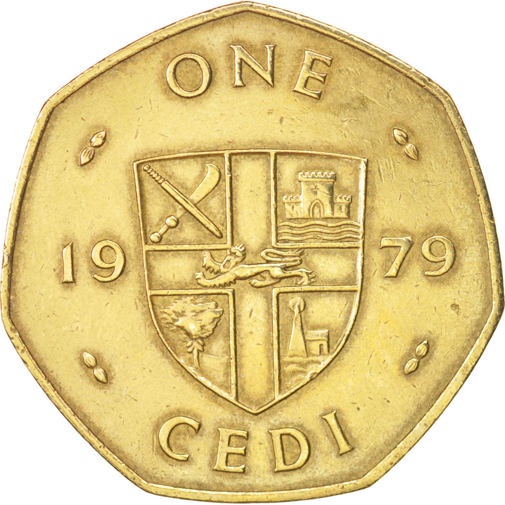 Ghana, Cedi, 1979, MBC+, Latón, KM:19