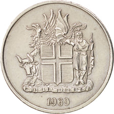 Iceland, 5 Kronur, 1969, AU(50-53), Copper-nickel, KM:18