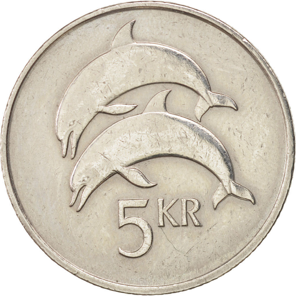 Iceland, 5 Kronur, 1981, AU(50-53), Copper-nickel, KM:28
