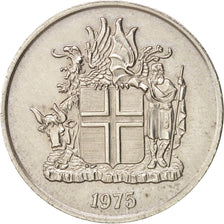 Iceland, 10 Kronur, 1975, AU(50-53), Copper-nickel, KM:15