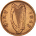 Moneda, REPÚBLICA DE IRLANDA, 1/2 Penny, 1942, MBC+, Bronce, KM:10