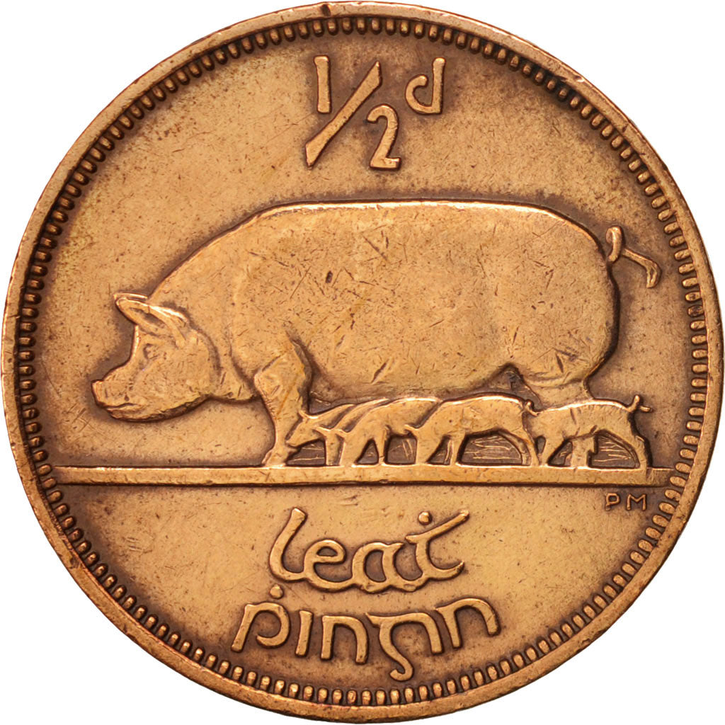 Münze, IRELAND REPUBLIC, 1/2 Penny, 1942, SS+, Bronze, KM:10