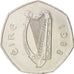 REPUBBLICA D’IRLANDA, 50 Pence, 1988, BB+, Rame-nichel, KM:26