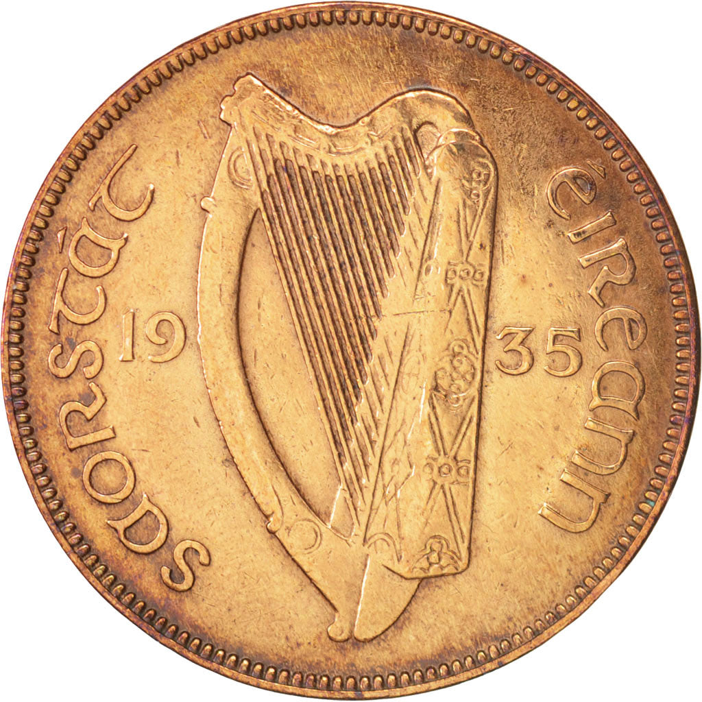 IRELAND REPUBLIC, Penny, 1935, AU(50-53), Bronze, KM:3