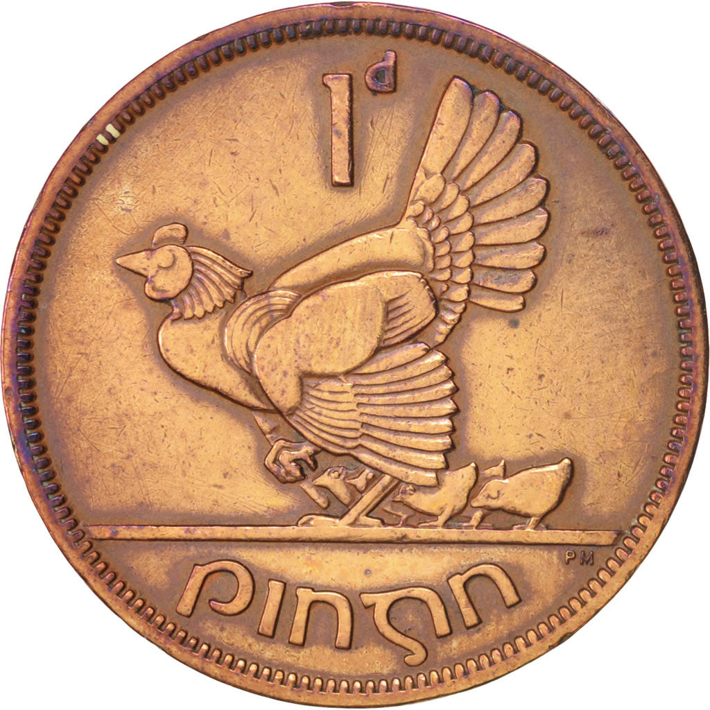 IRELAND REPUBLIC, Penny, 1949, AU(50-53), Bronze, KM:11